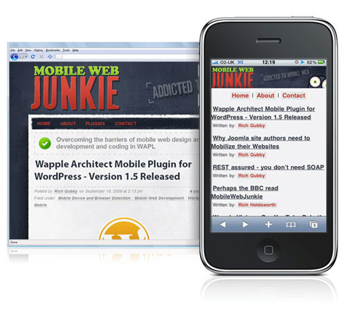 MobileWebJunkie with WAPPLE Architect Mobile Plugin