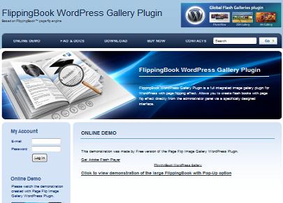 Flipping book plugin