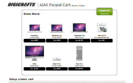 JS AJAX PayPal Cart plugin