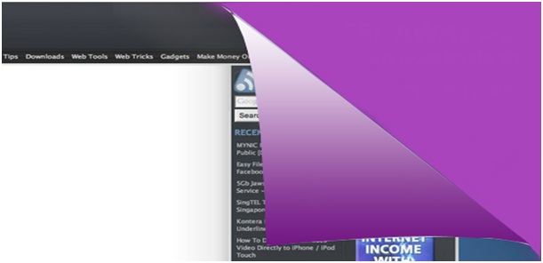 Adding Peel away effect on Blog