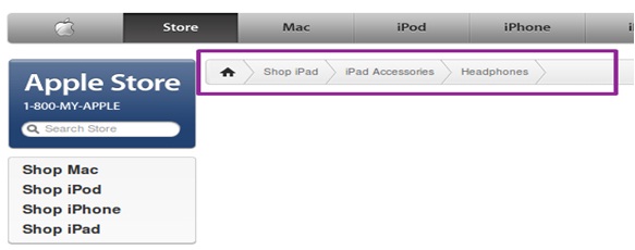 Apple.com like Breadcrumb in WordPress