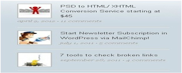 Custom Thumbnail Recent Posts