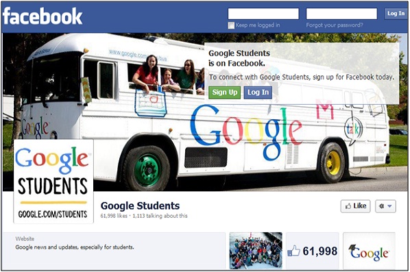 Google Students Facebook
