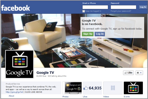 Google TV Facebook