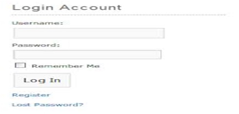 Login Form in Sidebar