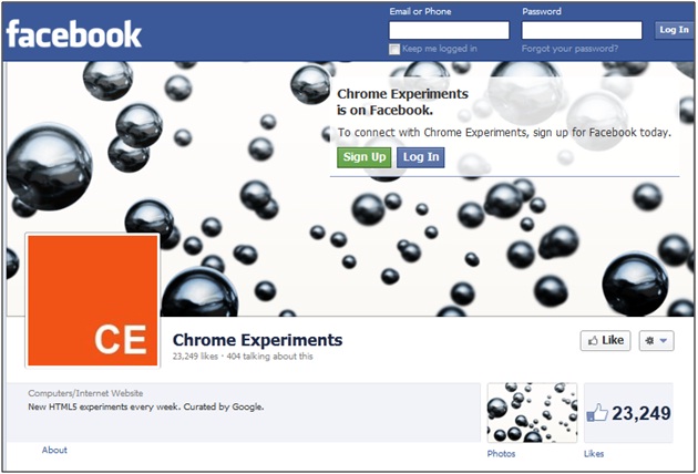 Chrome Experiments Facebook