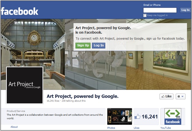 Google Art Project Facebook