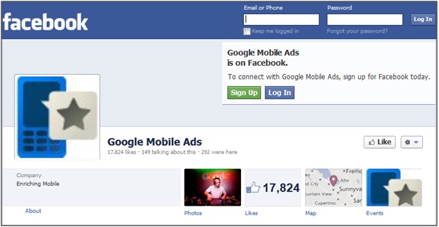 Google Mobile Ads Facebook