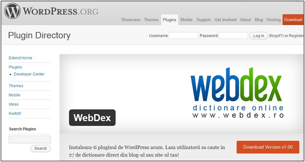 WebDex plugin