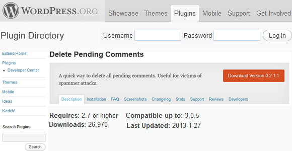 Delete Pending Comments