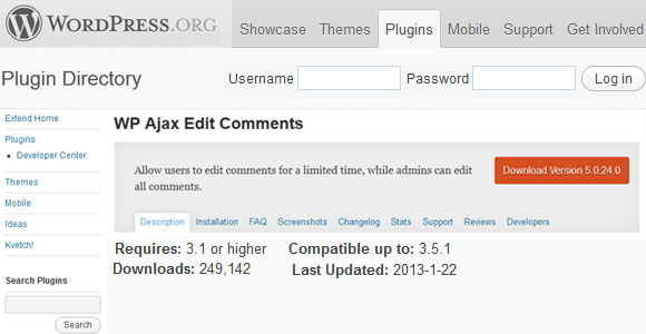 WP Ajax Edit Comments