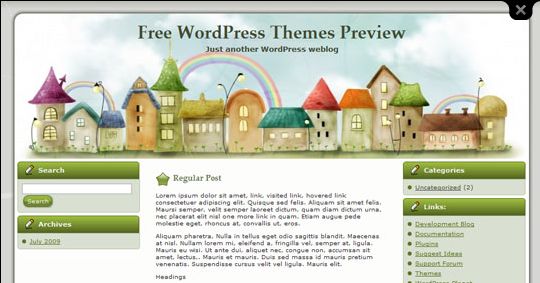 Stretch of Houses WordPress Theme