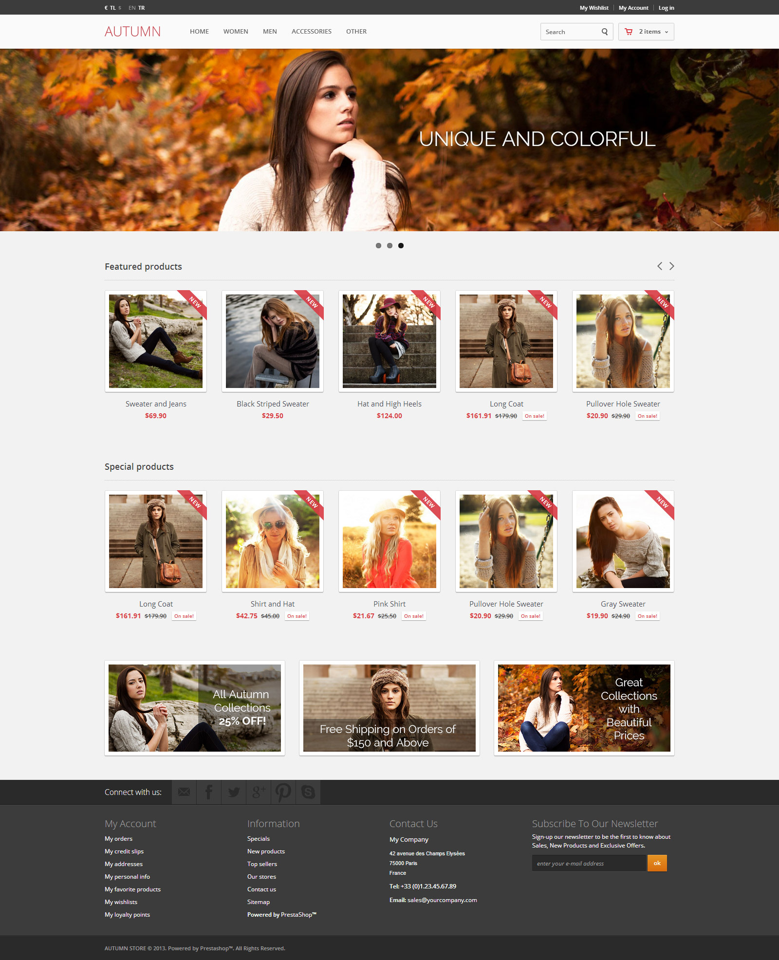 Autumn - Free eCommerce Theme