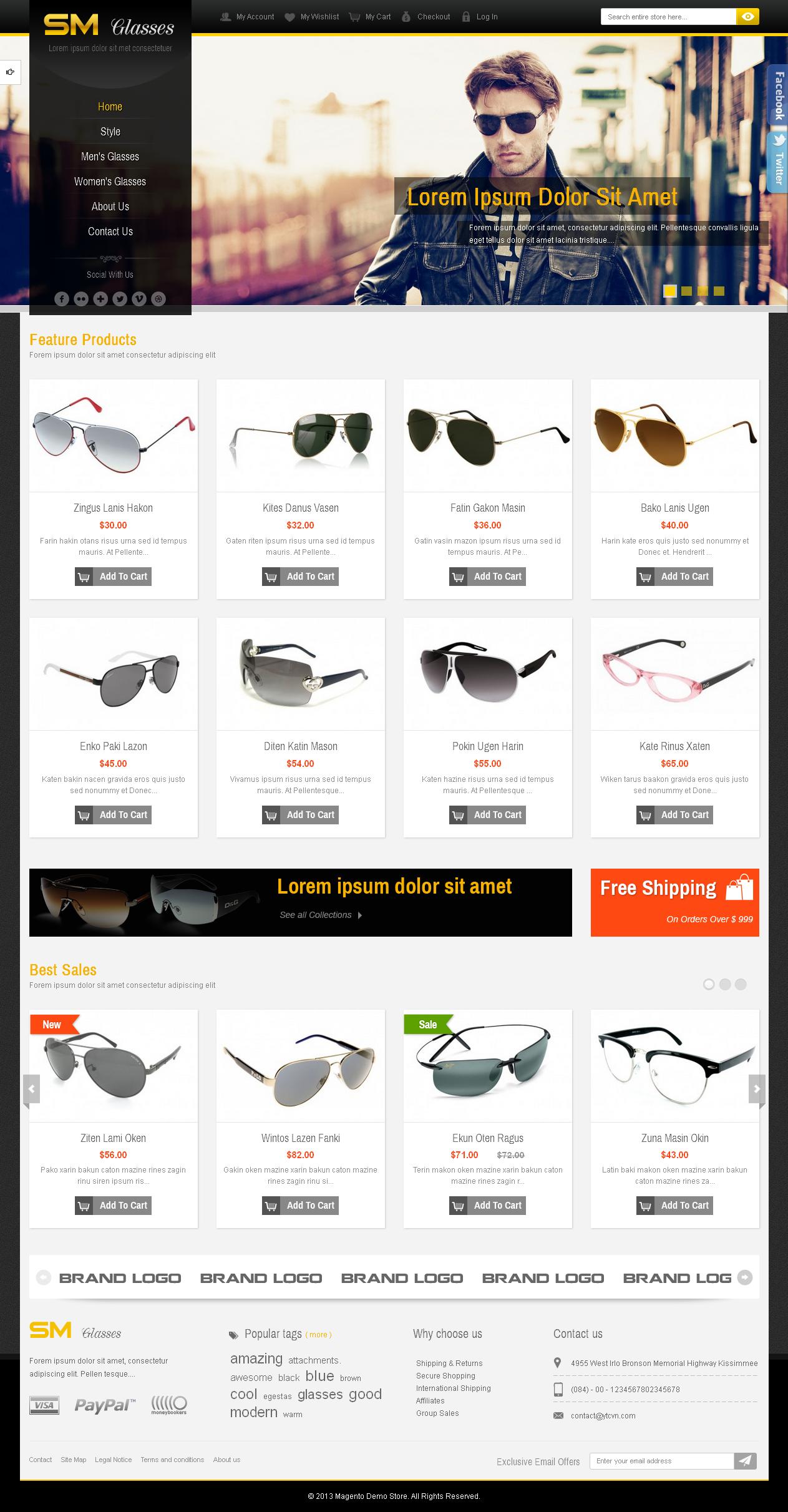 SM Glasses - Magento eCommerce Theme