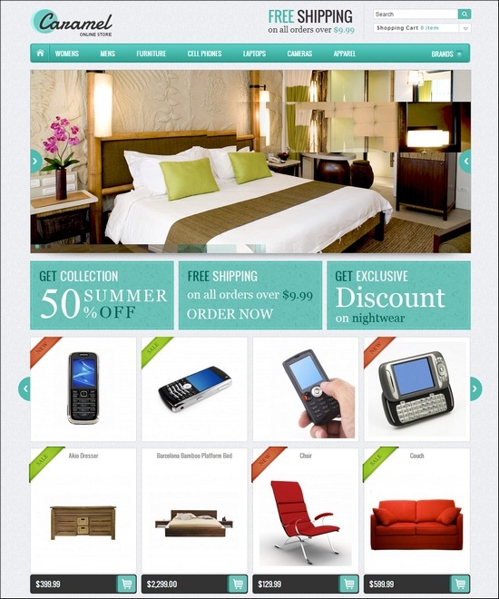 caramel Online store - eCommerce Theme