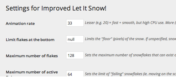 Improved Let It Snow-wordpress-plugin