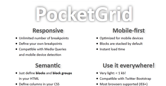 PocketGrid Responsive Framework