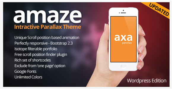 Amaze - WordPress parallax theme