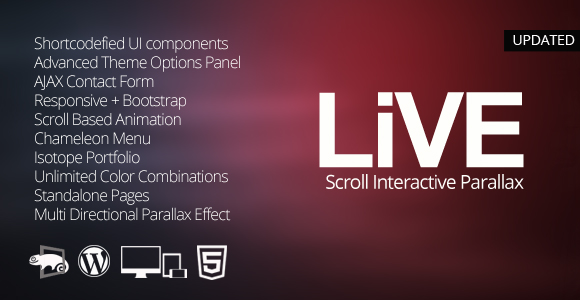 Live - WordPress parallax theme