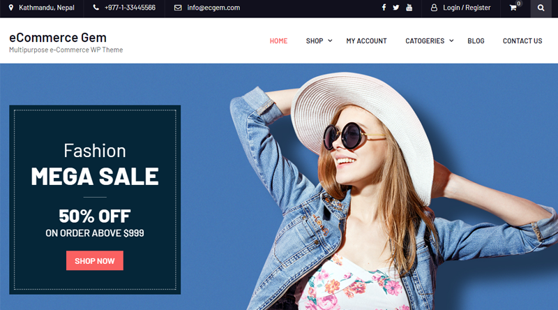 eCommerce Gem WordPress Theme