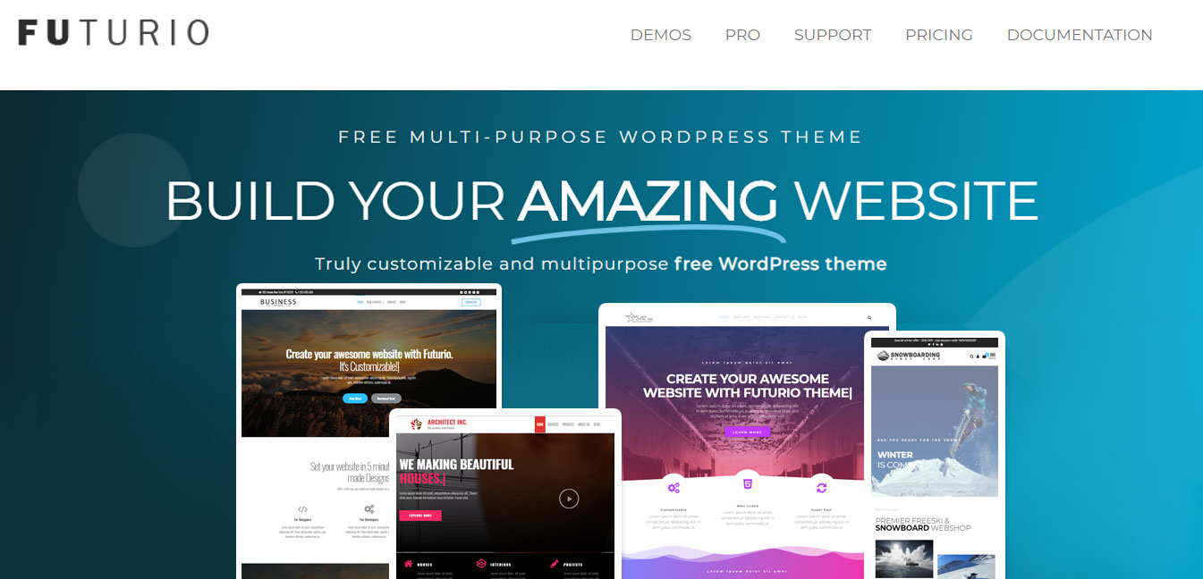 Futurio - Free WordPress Customizable Theme