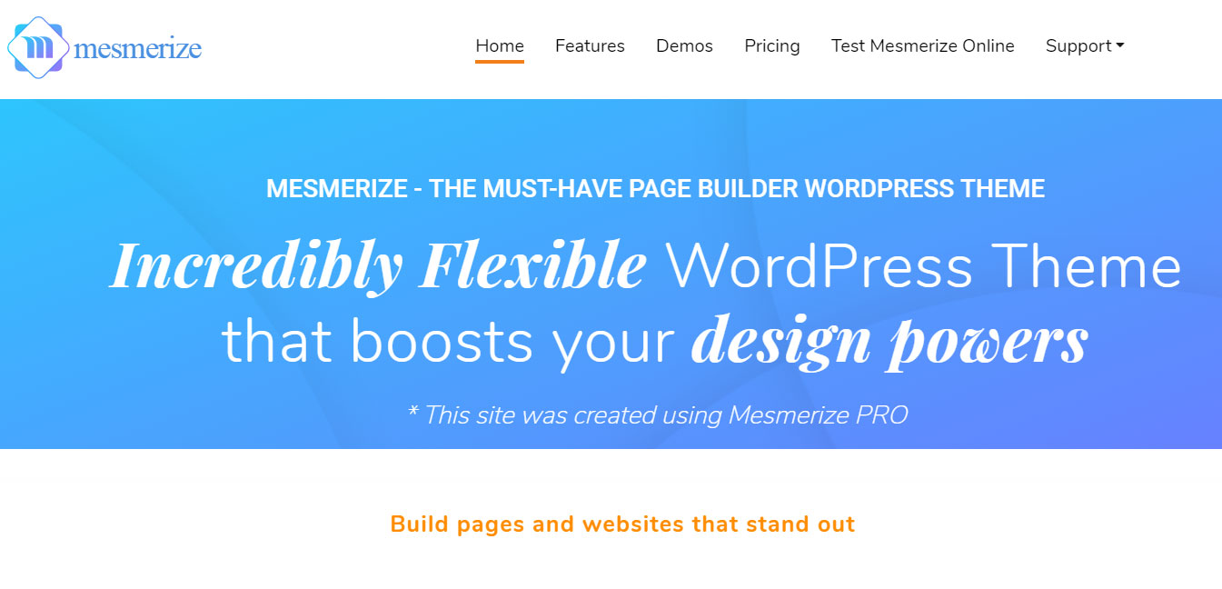 Mesmerize - Free WordPress Customizable Theme