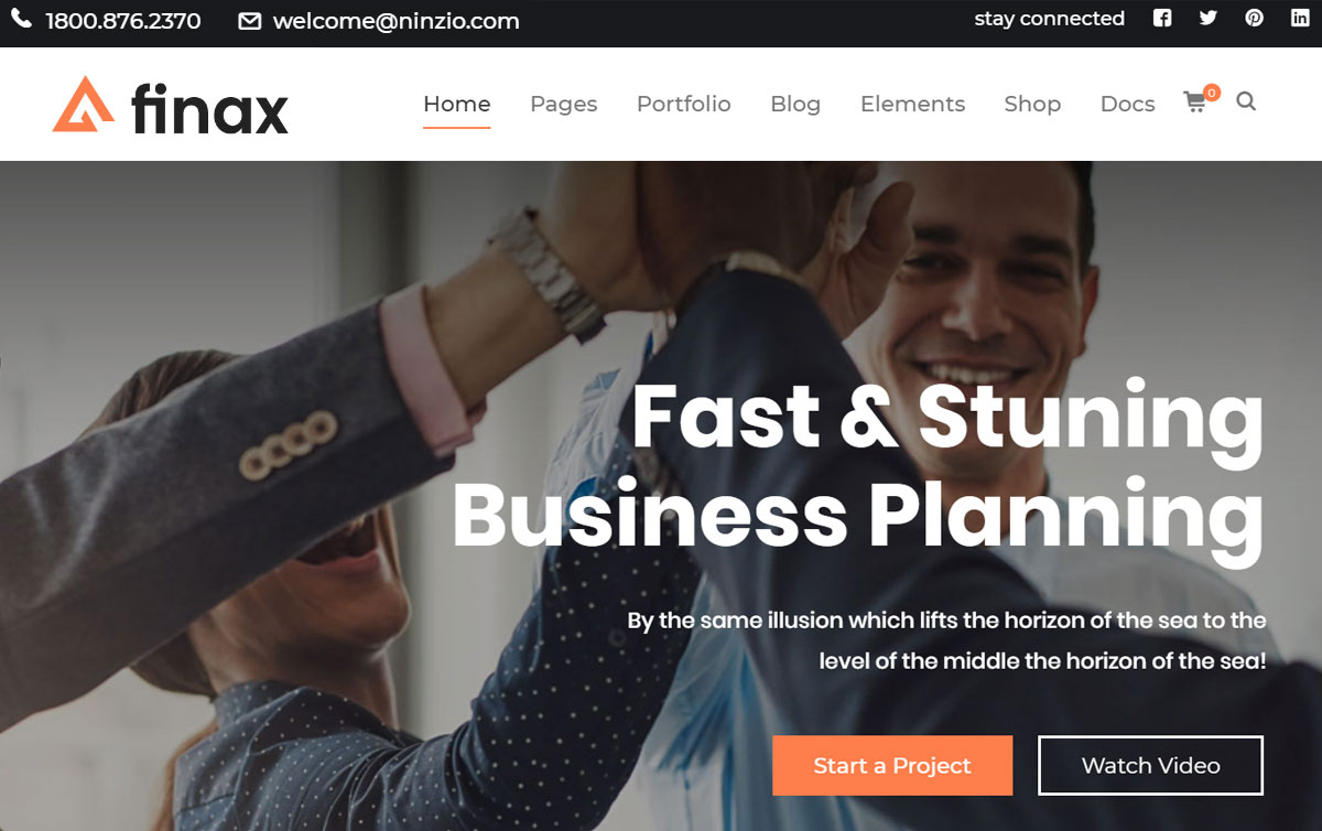 Finax Multilingual WordPress Theme