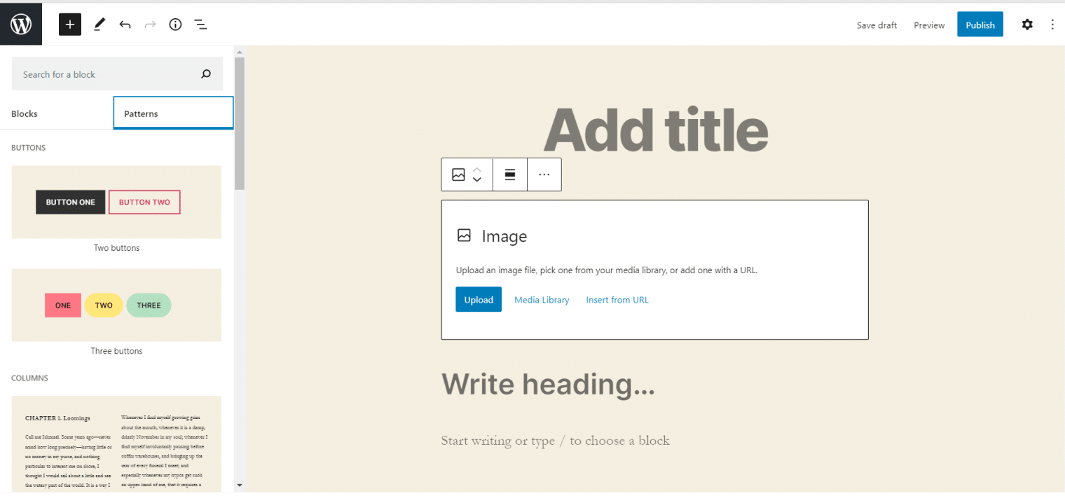 WordPress 5.5 - Block Patterns