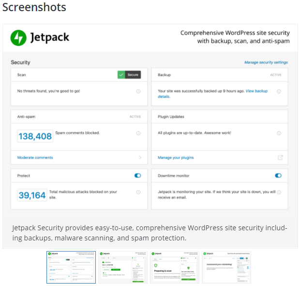 Wordpress Plugin Screenshots
