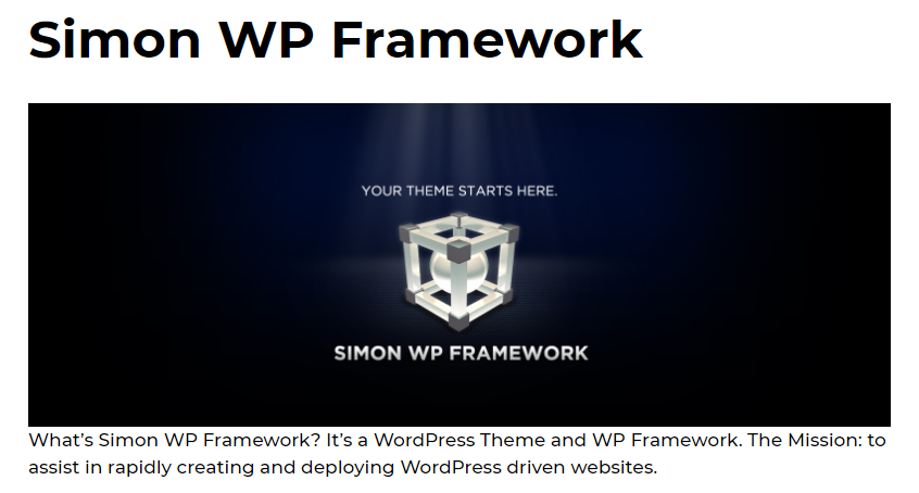Simon WP Framework