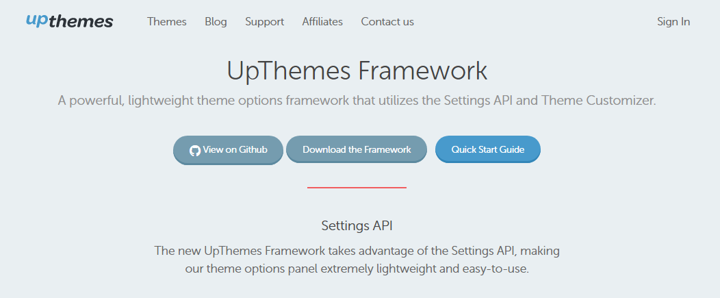 UpThemes Framework