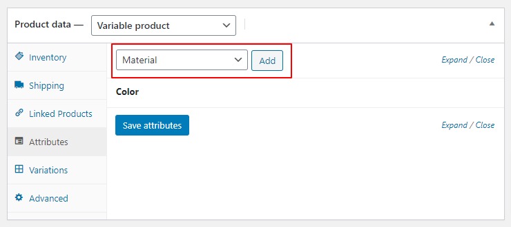 Custom product attribute 